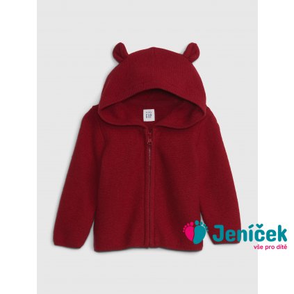 Baby svetr s kapucí CashSoft Červená