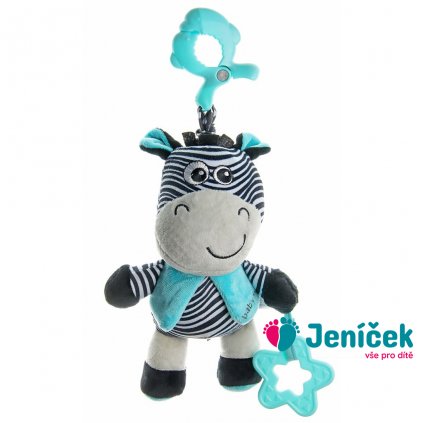 Edukační hrající plyšová hračka s klipem Baby Mix zebra