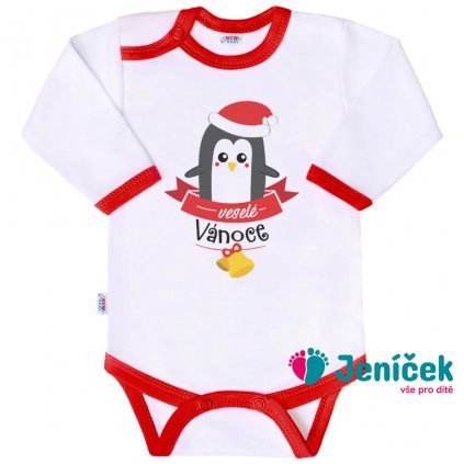 Body s potiskem New Baby veselé VÁNOCE