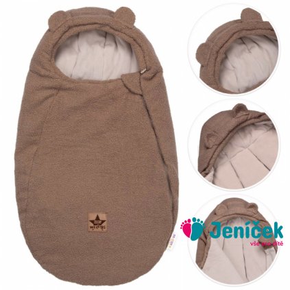 Teploučky fusak Beránek exclusiv, 85x50cm - hnědý