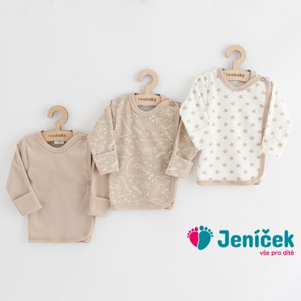 Kojenecká košilka New Baby Classic II Uni 3ks béžová