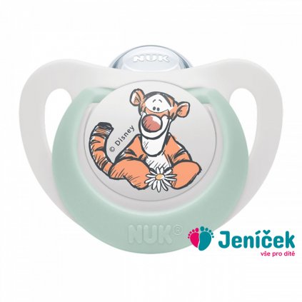 Šidítko NUK Star Disney Medvídek 6-18m bílo zelené