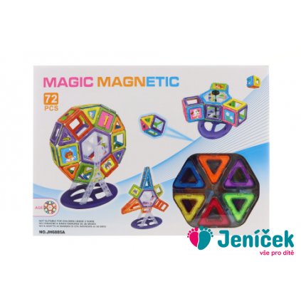 Magnetická stavebnice 72 ks