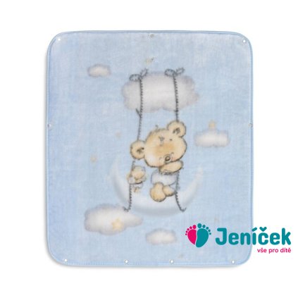 INTERBABY | Deka MEDVÍDEK 80x90 - MODRÁ