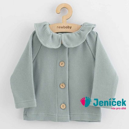 Kojenecký kabátek na knoflíky New Baby Luxury clothing Laura šedý