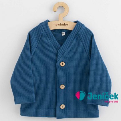 Kojenecký kabátek na knoflíky New Baby Luxury clothing Oliver modrý