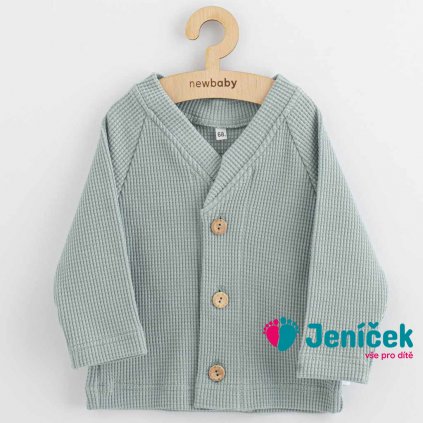 Kojenecký kabátek na knoflíky New Baby Luxury clothing Oliver šedý