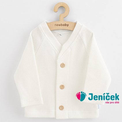 Kojenecký kabátek na knoflíky New Baby Luxury clothing Oliver bílý