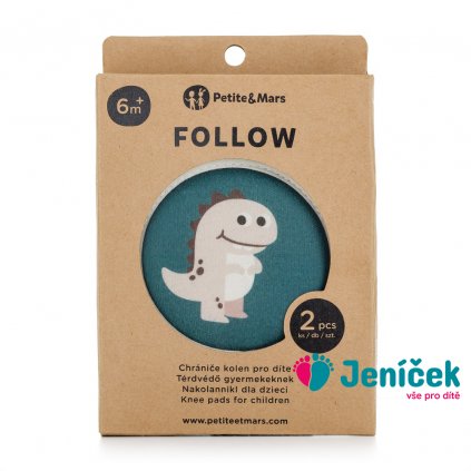 PETITE&MARS Chrániče kolen elastické na lezení Follow Misty Green
