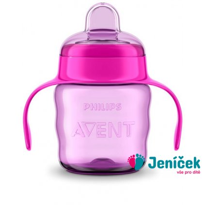 Philips AVENT Hrneček pro první doušky Classic 200 ml s držadly dívka v