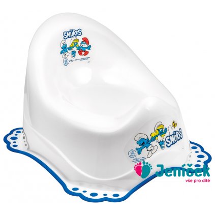 MALTEX Nočník protiskluzový Šmoulové - white