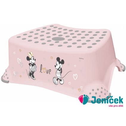 Keeeper Stolička, schůdek s protiskluzovou funkcí - Minnie Mouse, růžový