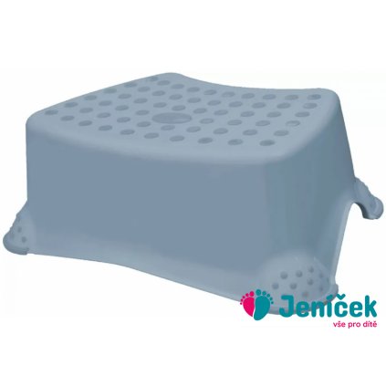 Keeeper Stolička, schůdek s protiskluzovou funkcí Little Duck - modrá/šedá