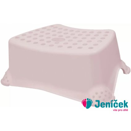 Keeeper Stolička, schůdek s protiskluzovou funkcí Little Duck - sv. růžová/pudrová