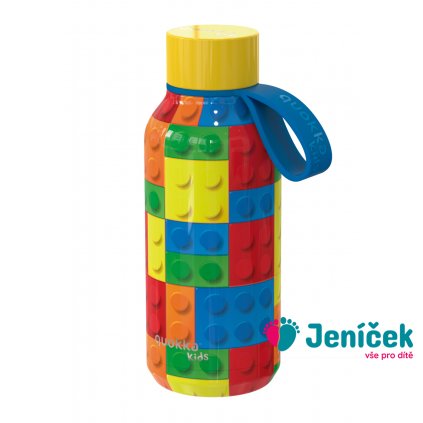 Nerezová termoláhev Solid Kids s poutkem Color Bricks 330 ml