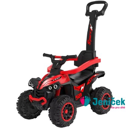 Dětské odrážedlo Baby Mix Mega s vodící tyčí červené