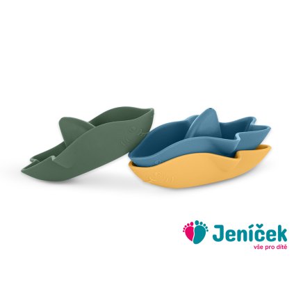 PETITE&MARS Hračky silikonové do koupele Sharks 6m+