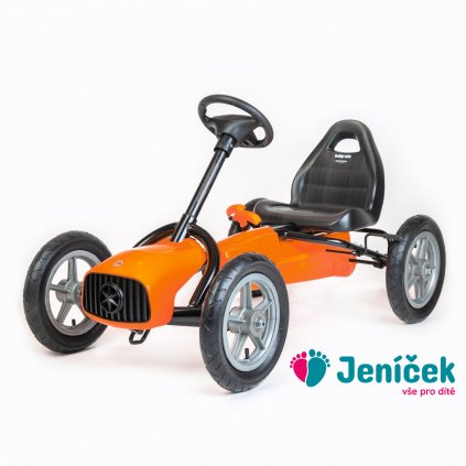 Dětská šlapací motokára Go-kart Baby Mix Buggy oranžová