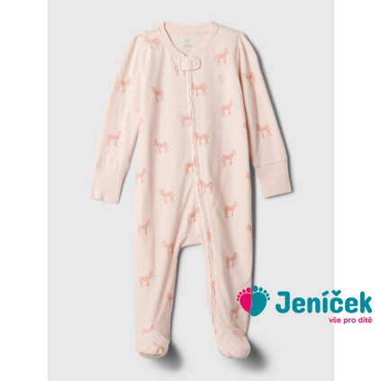 Baby overal z organické bavlny Růžová