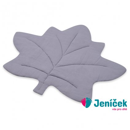 Mušelínová hrací deka New Baby Maple Leaf blue