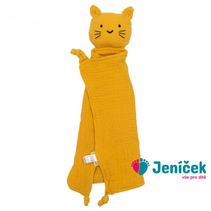 Mušelínový usínáček New Baby Cat mustard