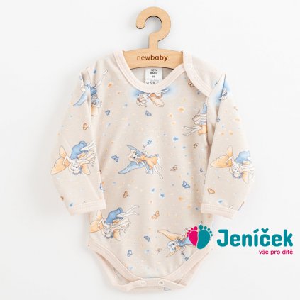 Kojenecké bavlněné body s dlouhým rukávem New Baby Víla vel.80