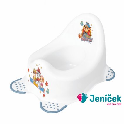 Nočník s protiskluzem Paw Patrol Keeeper - bílá/modrá