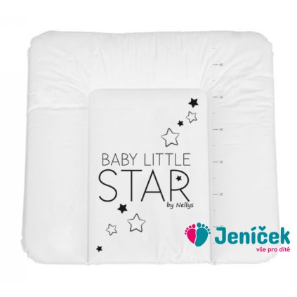 Přebalovací podložka, měkká, BABY STAR, 85 x 72 cm, bílá, Nellys v
