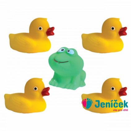 Hencz Toys Gumové zvířatka do vody - veselé kachničky, 5 ks v balení