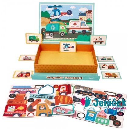 Lelin Magnetická naučná sada/puzzle - Vozidla