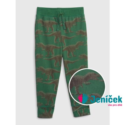 Baby tepláky dino organic Zelená