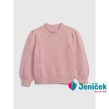 Baby pletený svetr CashSoft Růžová