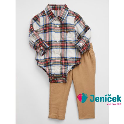 Baby flanelový set Hnědá