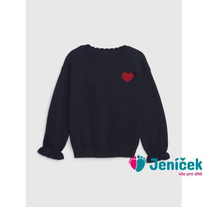 Baby svetr s volánky Tmavě modrá