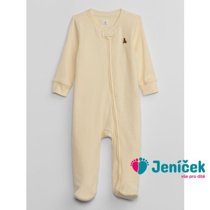Baby overal na zip Žlutá