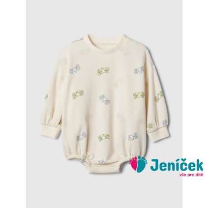 Baby body s logem Béžová