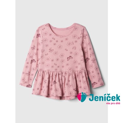 Baby peplum top Růžová