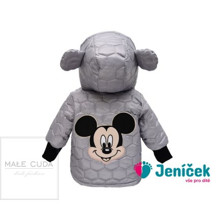 Cuda oteplená  bunda Mickey šedá