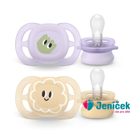 Philips AVENT Šidítko Ultrastart obrázek 0-2m dívka, 2 ks