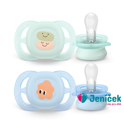 Philips AVENT Šidítko Ultrastart obrázek 0-2m chlapec, 2 ks
