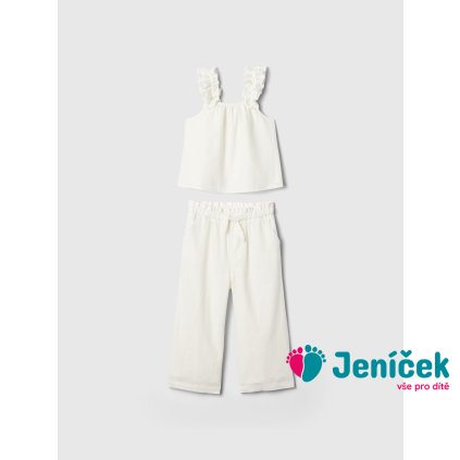 Baby lněný set Bílá