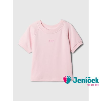Baby mikina s krátkým rukávem Růžová