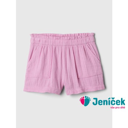 Baby mušelínové kraťasy Růžová