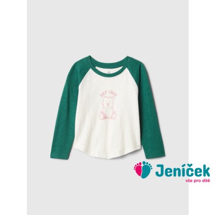 Baby bavlněné tričko Zelená