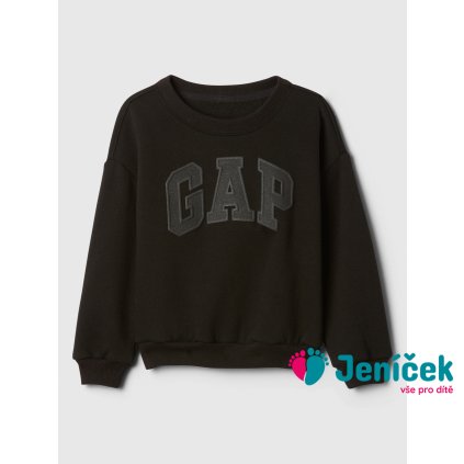 Baby oversize mikina s logem Černá