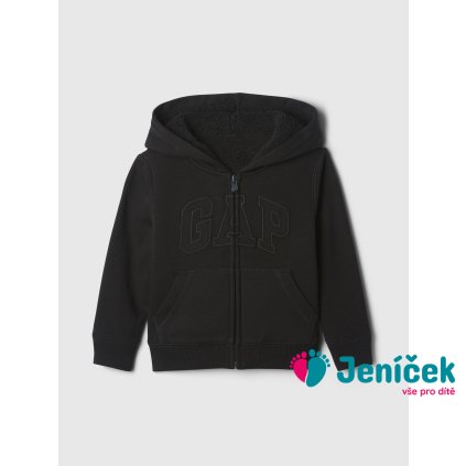 Baby sherpa mikina s logem Černá