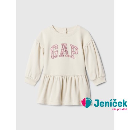 Baby šaty s logem Béžová