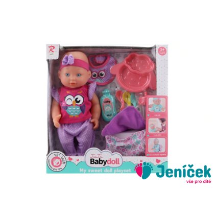Miminko čůrací holčička s doplňky 30 cm