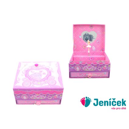 Hrací skříňka šperkovnice princezna