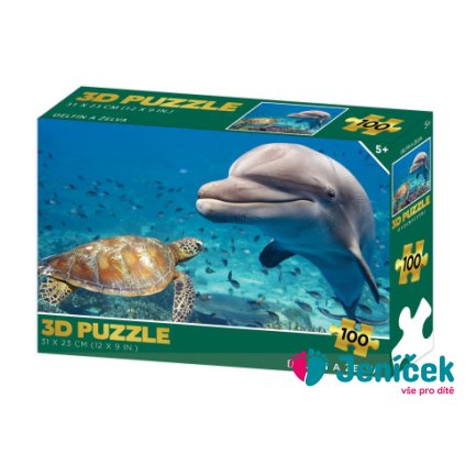 Puzzle 3D - Delfín a želva